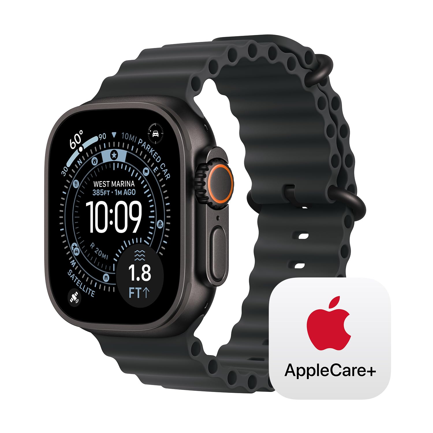 Apple Watch Ultra 3 [GPS + Cellular 49mm] Running & Multisport Smartwatch w/Rugged Titanium Case w/Black/Charcoal Trail Loop - M/L. Satellite Communications, Advanced Health & Fitness Tracking