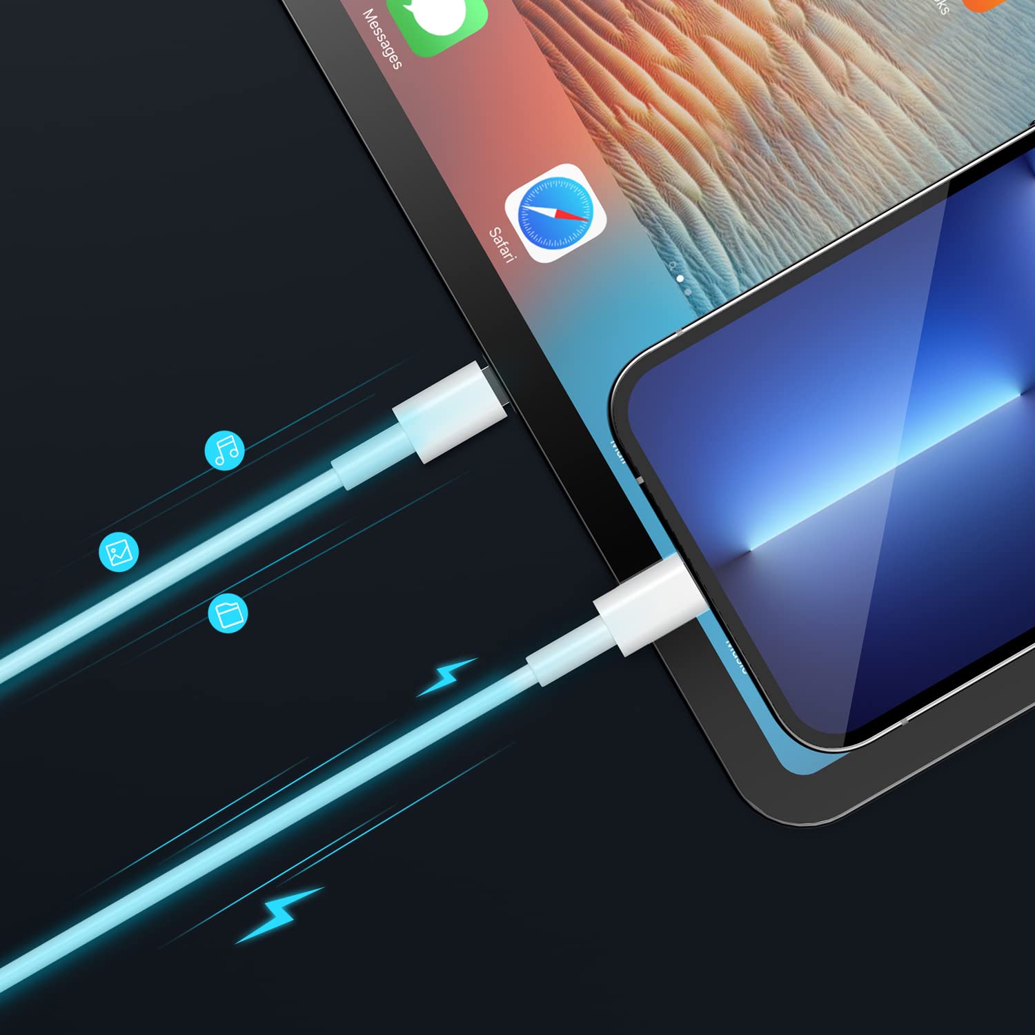 USB C to Lightning Cable 1M [Apple MFi Certified] iPhone Fast Charger Cable USB-C Power Delivery Charging Cord for iPhone 14/13/12/12 PRO Max/12 Mini/11/11PRO/XS/Max/XR/X/8/8Plus/iPad