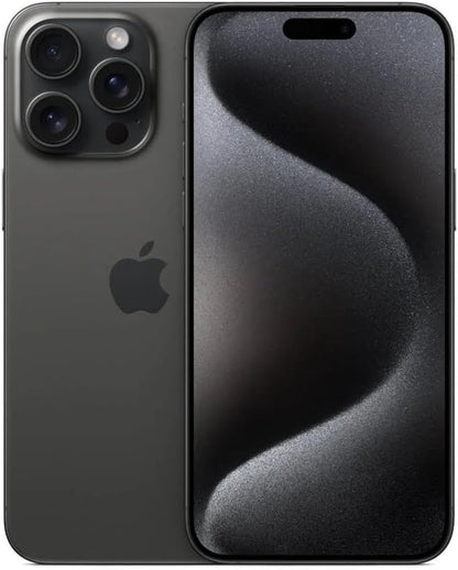 Apple iPhone 15 Pro Max, 256GB, Black Titanium - Unlocked (Renewed)
