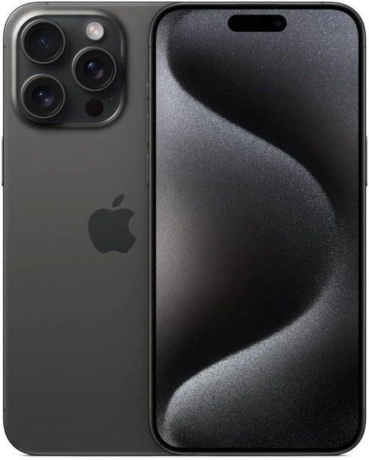 Apple iPhone 15 Pro Max, 256GB, Black Titanium - Unlocked (Renewed)