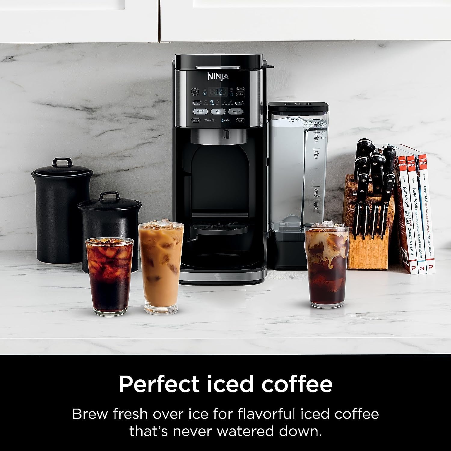 Ninja | Drip Coffee Maker | DualBrew Pro Hot & Iced Coffee | Compatible with K-Cup Pods | 3 Brew Styles (Classic, Rich, & Iced) | 60oz Removable Reservoir & Dishwasher Safe | Black | 12-Cup (Renewed)