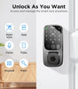 TCL D1 Pro Palm Vein Smart Lock, Keyless Entry Door Lock, Upgraded Rechargeable Battery, Front Door Smart deadboalt, App Remote Control, Auto-Lock, Waterproof, Works with Alexa