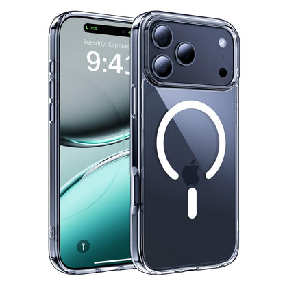 Magnetic for iPhone 17 Case, [Anti-Slip] [Military-Grade Drop Protection] [Camera Protection] Skin-Friendly Slim Translucent Shockproof Protective for iPhone 17 Phone Case, Crystal Clear