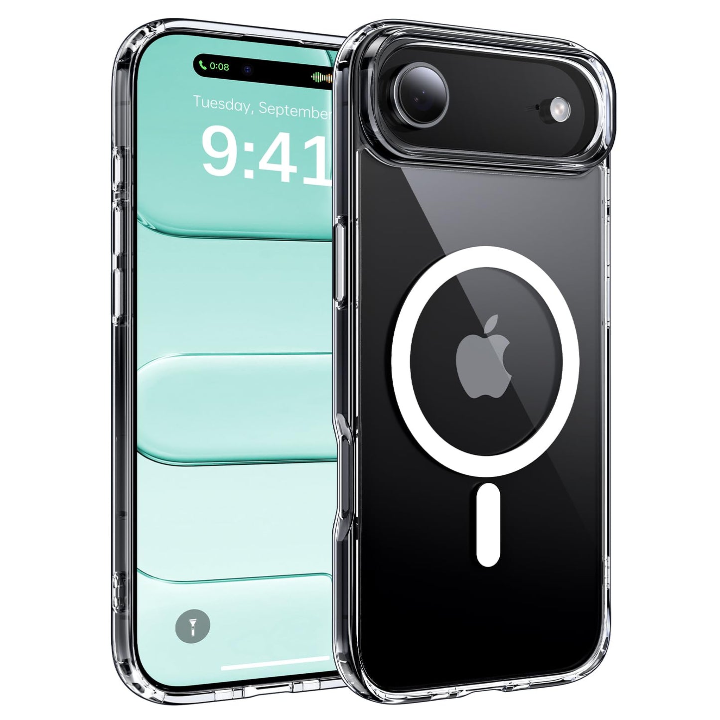 Magnetic for iPhone 17 Case, [Anti-Slip] [Military-Grade Drop Protection] [Camera Protection] Skin-Friendly Slim Translucent Shockproof Protective for iPhone 17 Phone Case, Crystal Clear