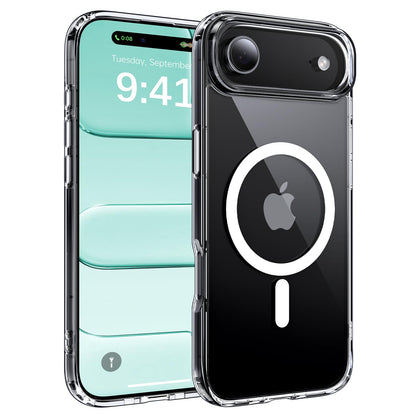 Magnetic for iPhone 17 Case, [Anti-Slip] [Military-Grade Drop Protection] [Camera Protection] Skin-Friendly Slim Translucent Shockproof Protective for iPhone 17 Phone Case, Crystal Clear