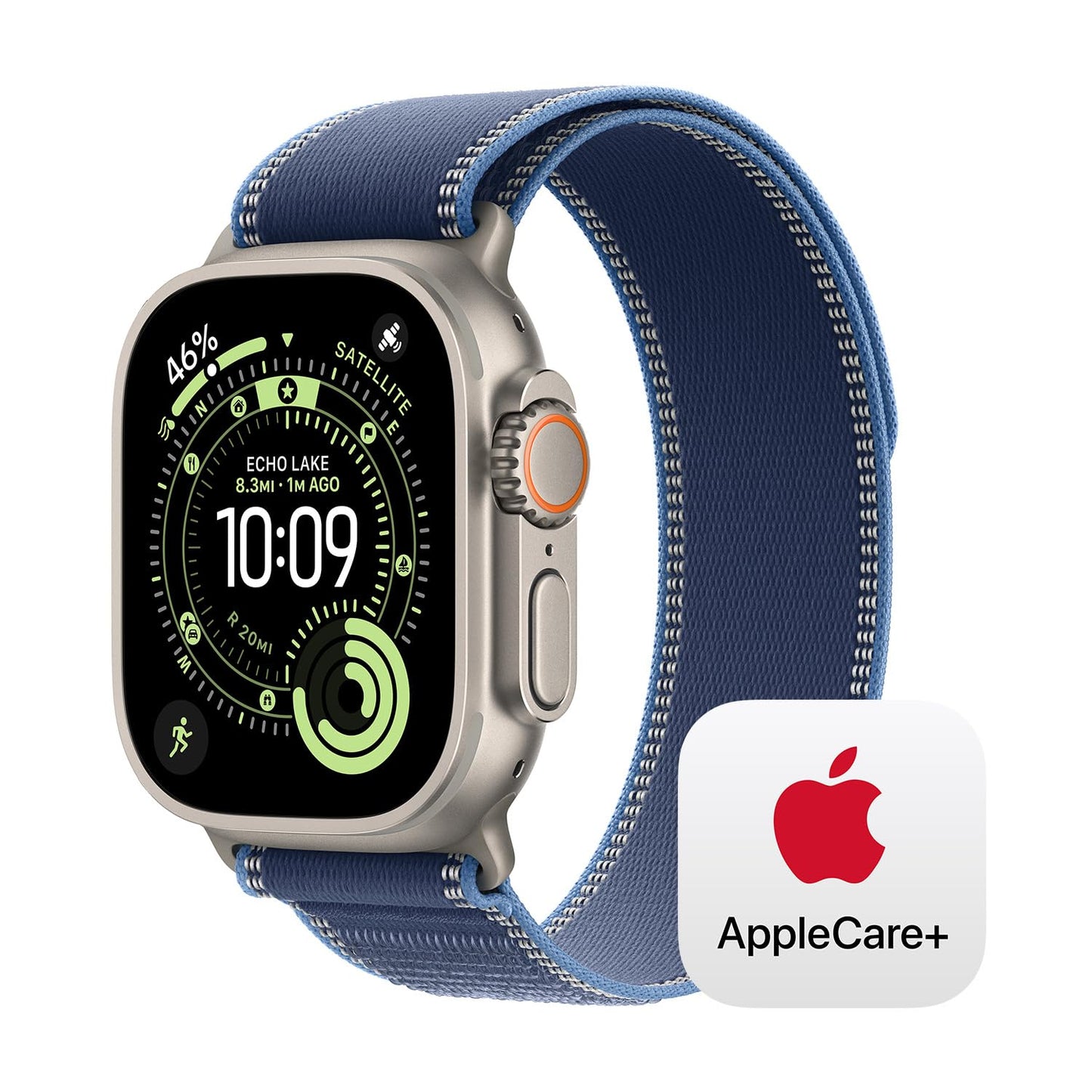 Apple Watch Ultra 3 [GPS + Cellular 49mm] Running & Multisport Smartwatch w/Rugged Titanium Case w/Black/Charcoal Trail Loop - M/L. Satellite Communications, Advanced Health & Fitness Tracking