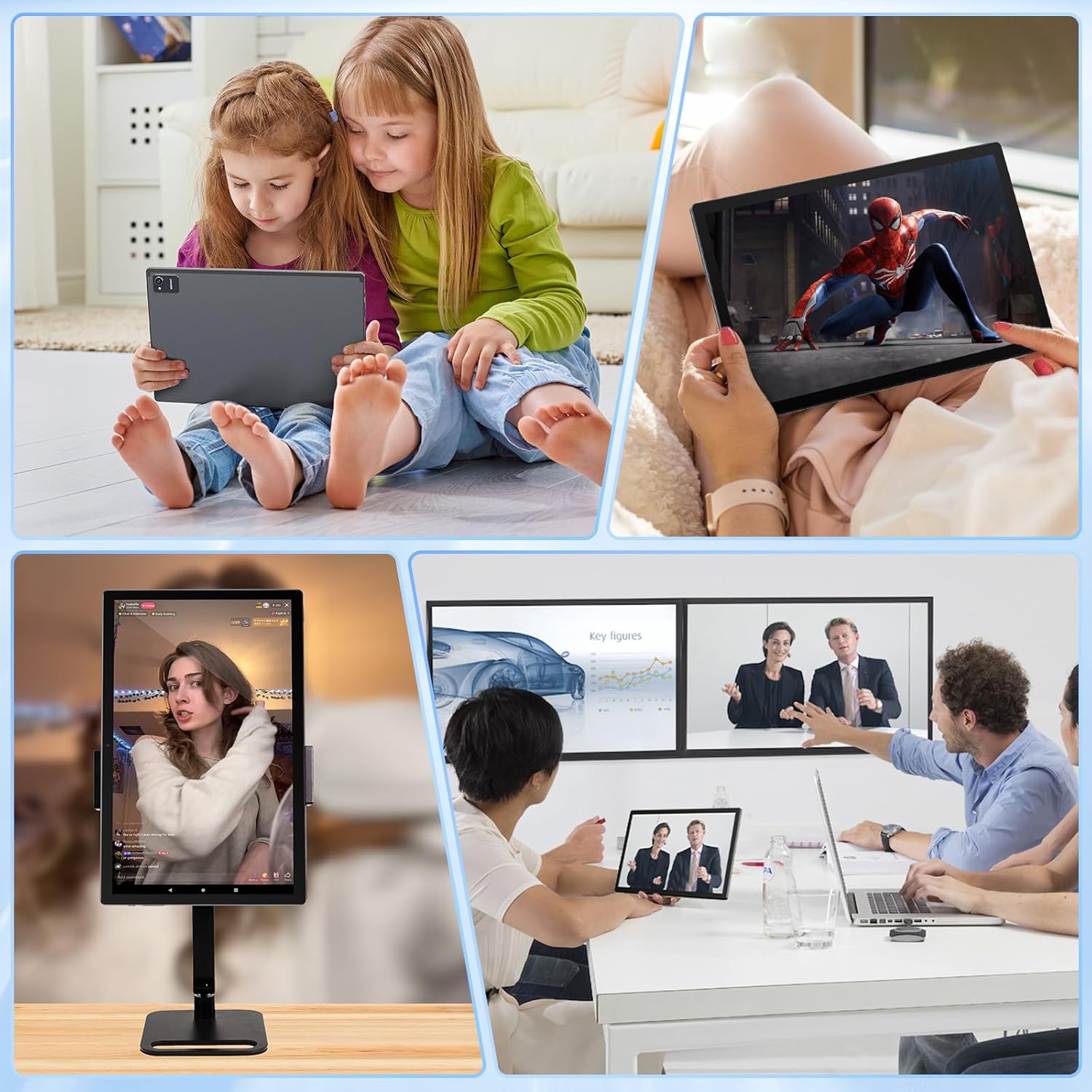 MESWAO Android 14 inch Tablet, Large Tablet with 1920x1200 IPS FHD Big Screen Display, 8Core CPU, RAM 6GB, ROM 128GB, Max 1TB TF Card Supports, 12000mAh All-Day Big Battery Life, Wi-Fi 6, 2025, Gary
