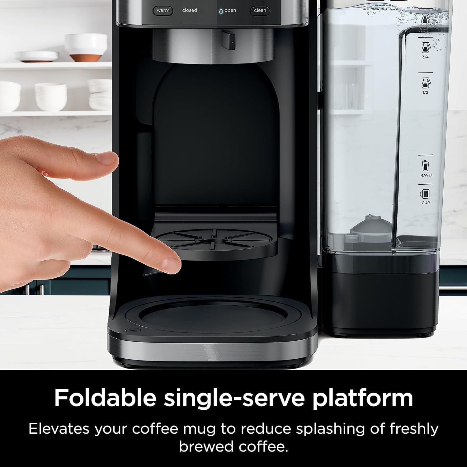 Ninja | Drip Coffee Maker | DualBrew Pro Hot & Iced Coffee | Compatible with K-Cup Pods | 3 Brew Styles (Classic, Rich, & Iced) | 60oz Removable Reservoir & Dishwasher Safe | Black | 12-Cup (Renewed)