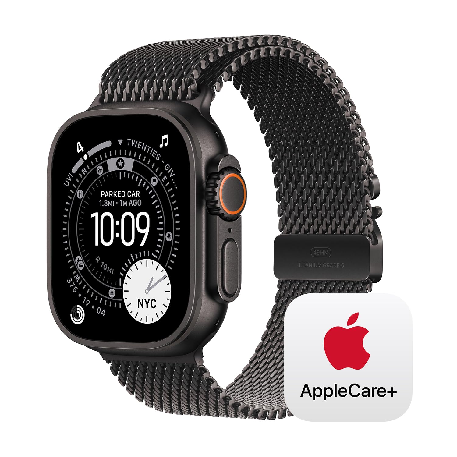Apple Watch Ultra 3 [GPS + Cellular 49mm] Running & Multisport Smartwatch w/Rugged Titanium Case w/Black/Charcoal Trail Loop - M/L. Satellite Communications, Advanced Health & Fitness Tracking