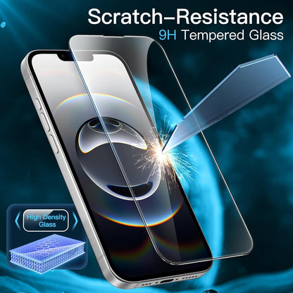 JETech Full Coverage Screen Protector for iPhone 16e 6.1-Inch 2025, 9H Tempered Glass Film, Case-Friendly, HD Clear, 3-Pack