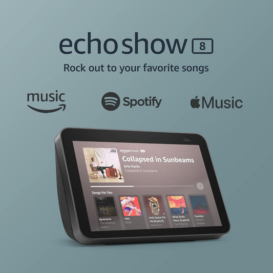 Like-New Echo Show 8 (2nd Gen, 2021 release) | HD smart display with Alexa and 13 MP camera | Glacier White