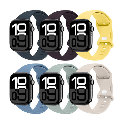 THWALK 6 Pack Sport Bands Compatible with Apple Watch Band Ultra 3/2/1 49mm, Series 11/10 46/42mm, 9/8/7 45/41mm, SE/6/5/4 44/40mm, 3/2/1 42/38mm for Women Men