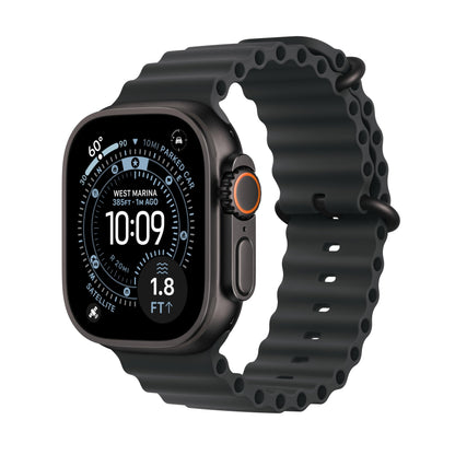 Apple Watch Ultra 3 [GPS + Cellular 49mm] Running & Multisport Smartwatch w/Rugged Titanium Case w/Black/Charcoal Trail Loop - M/L. Satellite Communications, Advanced Health & Fitness Tracking