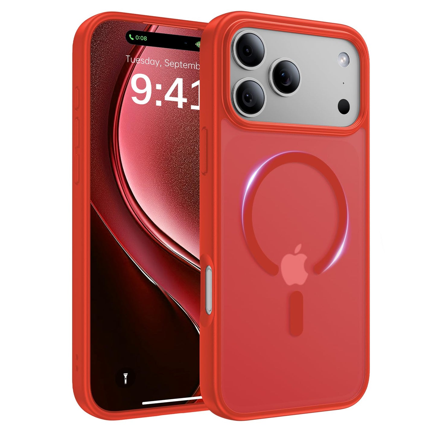 Magnetic for iPhone 17 Case, [Anti-Slip] [Military-Grade Drop Protection] [Camera Protection] Skin-Friendly Slim Translucent Shockproof Protective for iPhone 17 Phone Case, Crystal Clear