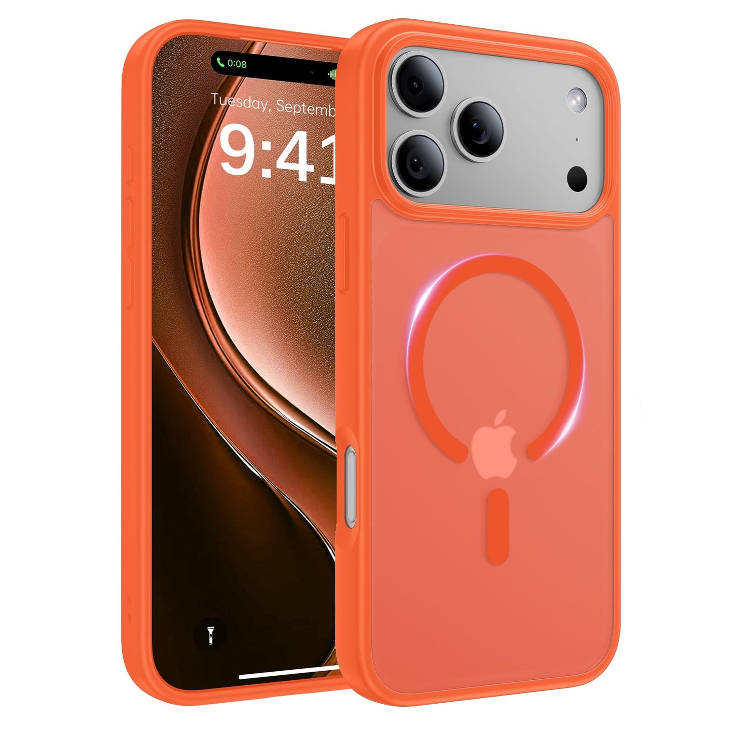 Magnetic for iPhone 17 Case, [Anti-Slip] [Military-Grade Drop Protection] [Camera Protection] Skin-Friendly Slim Translucent Shockproof Protective for iPhone 17 Phone Case, Crystal Clear
