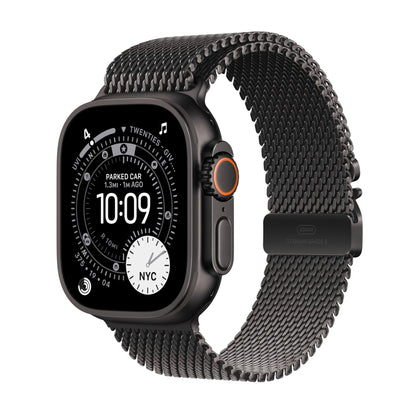 Apple Watch Ultra 3 [GPS + Cellular 49mm] Running & Multisport Smartwatch w/Rugged Titanium Case w/Black/Charcoal Trail Loop - M/L. Satellite Communications, Advanced Health & Fitness Tracking