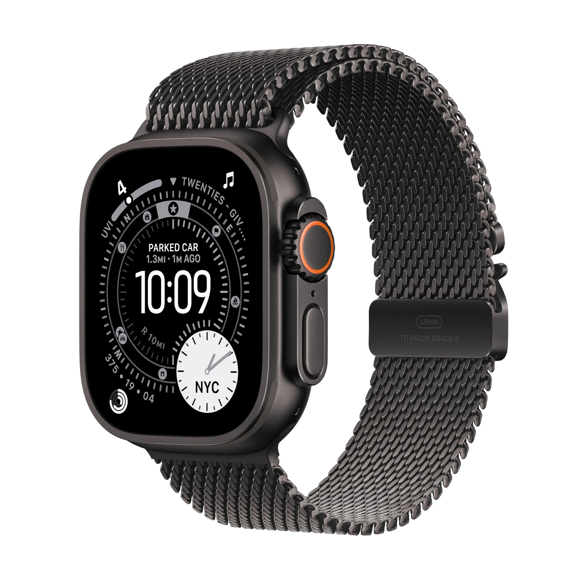 Apple Watch Ultra 3 [GPS + Cellular 49mm] Running & Multisport Smartwatch w/Rugged Titanium Case w/Black/Charcoal Trail Loop - M/L. Satellite Communications, Advanced Health & Fitness Tracking