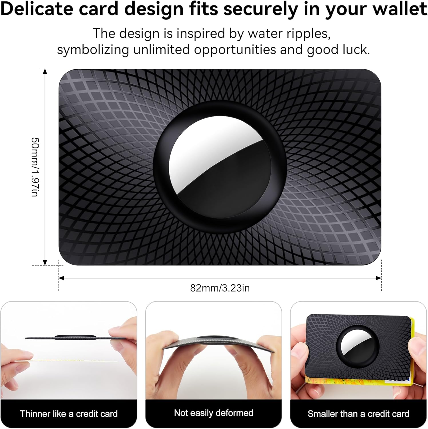 Compatible with Airtag Wallet Holder 2 Pack,Ultra Thin Card Case Compatible with Airtag,Card Holder for Purse, Handbag, Backpack Wallet, Clutch Bag