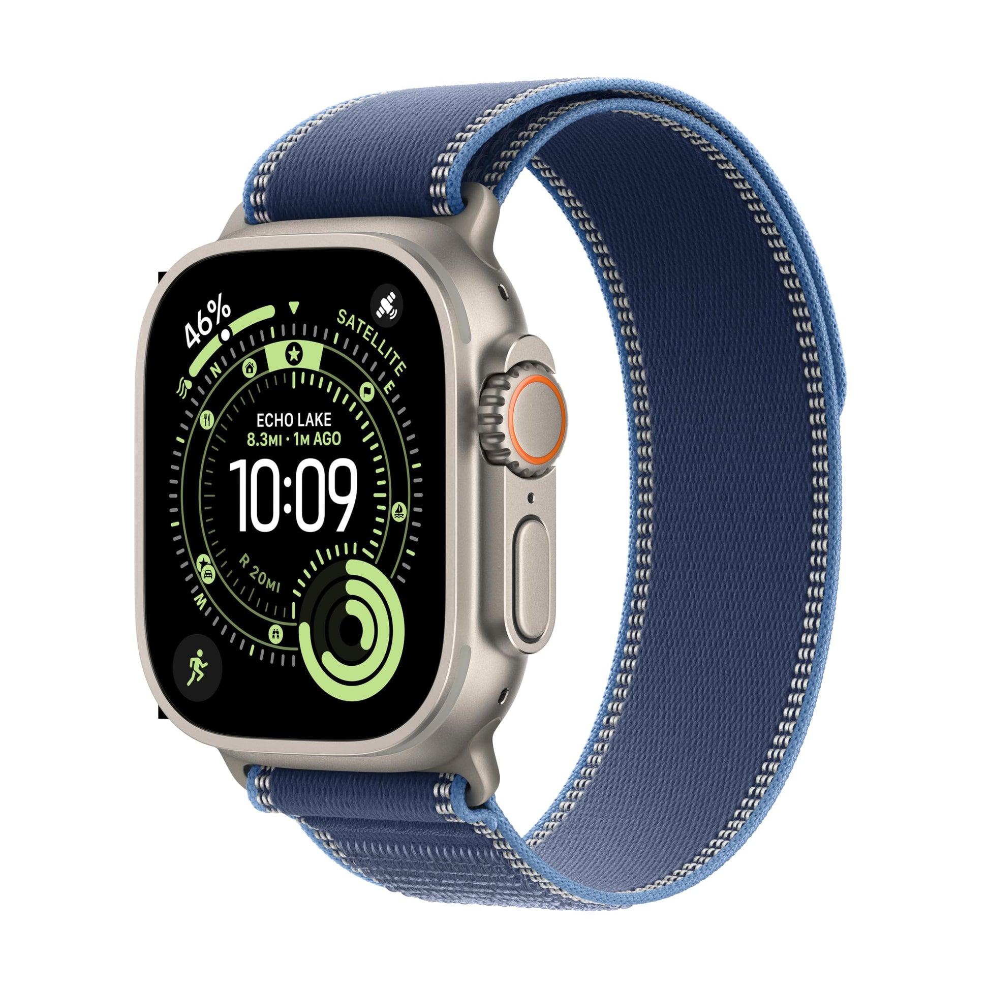 Apple Watch Ultra 3 [GPS + Cellular 49mm] Running & Multisport Smartwatch w/Rugged Titanium Case w/Black/Charcoal Trail Loop - M/L. Satellite Communications, Advanced Health & Fitness Tracking