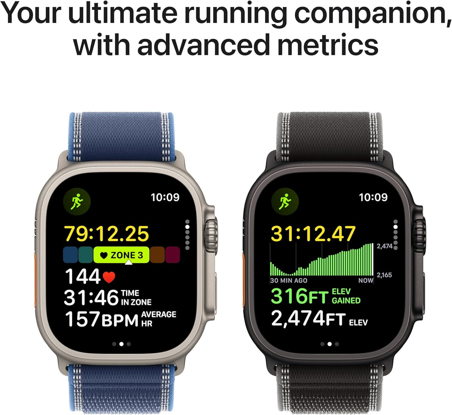 Apple Watch Ultra 3 [GPS + Cellular 49mm] Running & Multisport Smartwatch w/Rugged Titanium Case w/Black/Charcoal Trail Loop - M/L. Satellite Communications, Advanced Health & Fitness Tracking