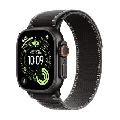 Apple Watch Ultra 3 [GPS + Cellular 49mm] Running & Multisport Smartwatch w/Rugged Titanium Case w/Black/Charcoal Trail Loop - M/L. Satellite Communications, Advanced Health & Fitness Tracking