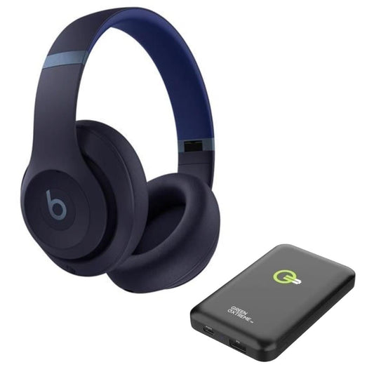Beats Studio Pro Wireless Headphones, Navy with A03031 10000mAh Power Bank