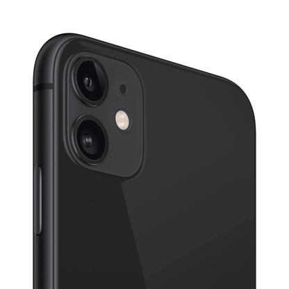 Restored Apple iPhone 11 64GB Black Fully Unlocked Bundle: LED Wireless Speaker, Bluetooth Headphones, Screen Protector, Wireless Charger, & Phone Stand (Refurbished)
